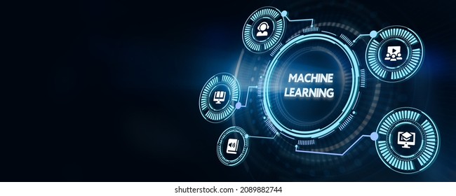 Machine learning artificial intelligence AI concept. 3d illustration