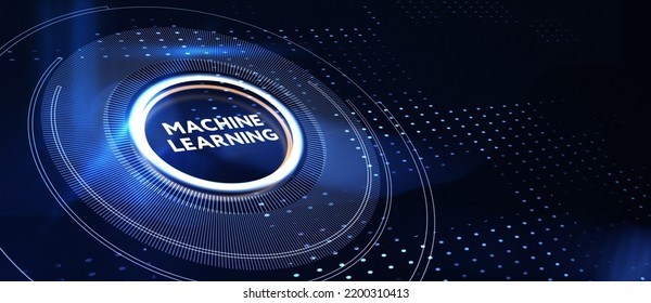 Machine learning artificial intelligence AI concept. 3d illustration