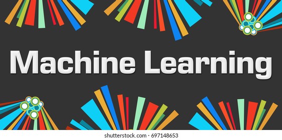 Machine Learning Dark Colorful Elements Background Stock Illustration ...