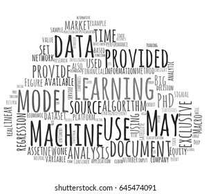 Machine Learning Finance Word Cloud Stock Illustration 645474091 ...