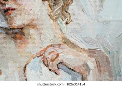 Macro Textured Art Fragment Oil Painting 库存插图 Shutterstock