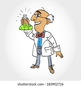 Mad Scientist Flask Fluids Stock Vector (Royalty Free) 171243452 ...