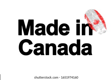 Made In Canada Canadian Fingerprint Logo Design