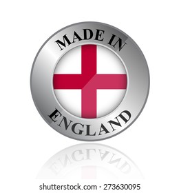 Made in England badge with reflection