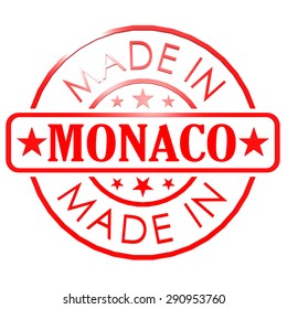 Made in Monaco red seal image with hi-res rendered artwork that could be used for any graphic design.