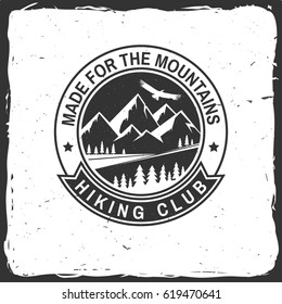 Made Mountain Hiking Club Design Mountains Stock Illustration 619470641 ...