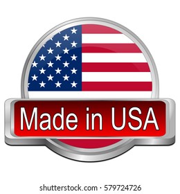 Made Usa Button 3d Illustration Stock Illustration 579724726 | Shutterstock