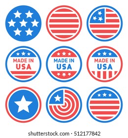 Made Usa Labels Set Illustration Stock Illustration 512177842 ...