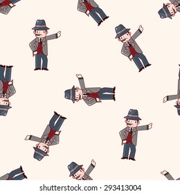 mafia , cartoon seamless pattern background - Shutterstock ID 293413004