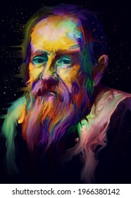 Magelang Indonesia, May 2, 2021: Galileo Galilei was an Italian astronomer, philosopher and physicist who had a big role in the scientific revolution in abstract color paintings art.