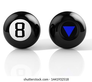 Magic Ball. Eight. 3D Illustration