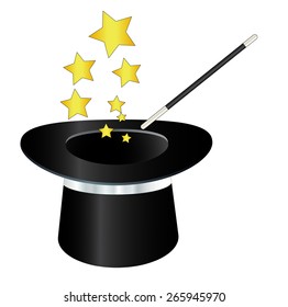 Magic Hat Wand Stars Stock Illustration 265945970 | Shutterstock