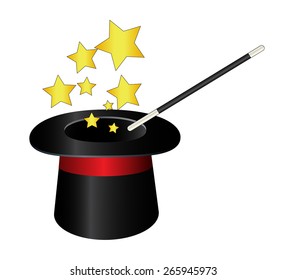 Magic Hat Wand Stars Stock Illustration 265945973 | Shutterstock