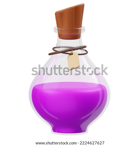 The Magic Potion 3D Illustration