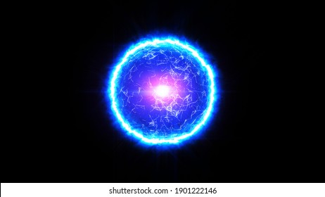 magic shperes energy with flare particles plexus wave abstract background. Futuristic glittering in space on black background.
