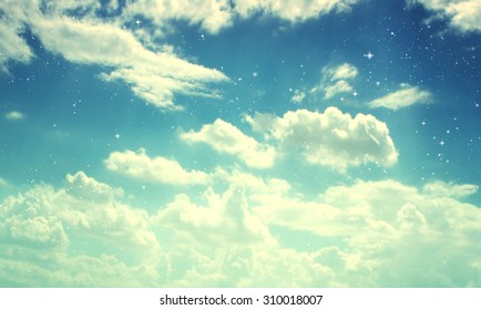 Magic Sky Background With Stars