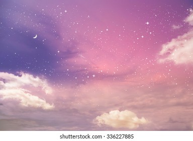 Magic Sky Background With Stars