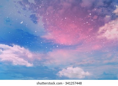 Magic Sky Background With Stars