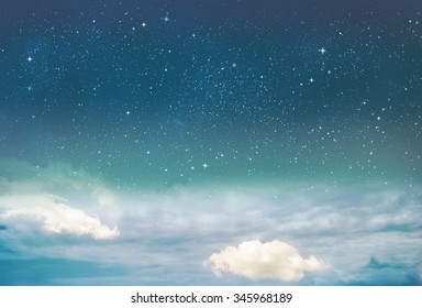 Magic Sky Background With Stars