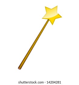 Magic Wand Illustration Cartoon Drawing Children Stock Illustration ...