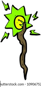 magic wizard staff cartoon