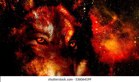 59 Galaxy Wolf Face Wallpaper Images, Stock Photos & Vectors | Shutterstock