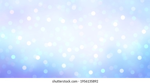 Magical spring shimmer soft background. Delicate blue shades. Wonderfil bokeh light abstract illustration. 
