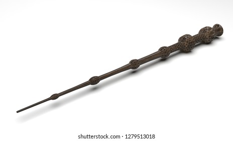 Magical Wand Prop Illustration 3d Rendering