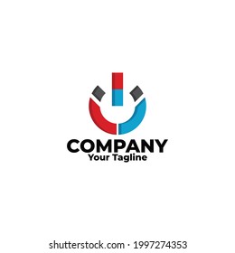 Magnet Logo Design With Power Combination