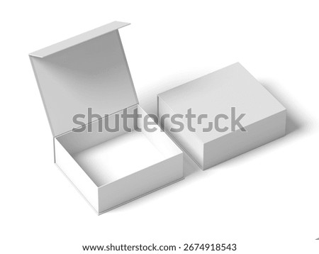 Magnetic Box 3D Render Isolated White for Mockup 1