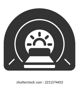 Magnetic Resonance Imaging - Icon, Illustration On White Background, Glyph Style