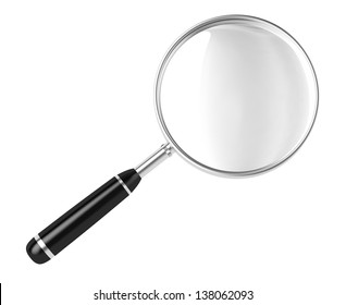 Magnifier 3d Image On White Background Stock Illustration 138062093 ...