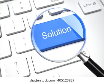 magnifier and solution keyboard 3d button