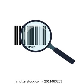 Magnifying Glass Barcode With Serial Number Data Information Scanner 