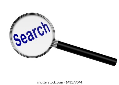 Magnifying Glass Word Search Isolated On Stock Illustration 143177044 ...