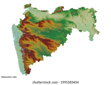 Maharashtra India Topography Map 3d Rendering Stock Illustration ...