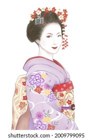 京都 舞妓 のイラスト素材 画像 ベクター画像 Shutterstock