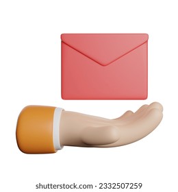 Mail Letter Delivery 3D Rendering Illustration
