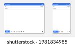Mail mockup screen. Template of browser window for contact form. Illustration isolated on white background