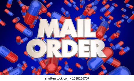 Mail Order Prescription Medicine Pills 3d Illustration