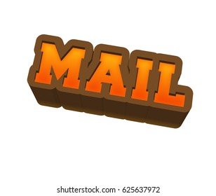 Mail Text for Title or Headline. In 3D Fancy Fun and Futuristic style