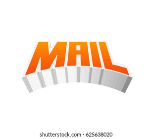 Mail Text for Title or Headline. In 3D Fancy Fun and Futuristic style