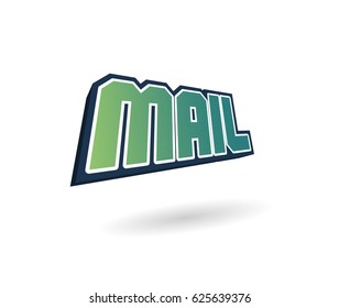 Mail Text for Title or Headline. In 3D Fancy Fun and Futuristic style