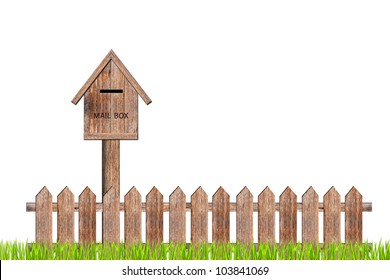Mailbox and fence.