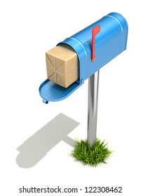 Mailbox with post package