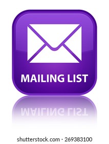 Mailing List Purple Square Button