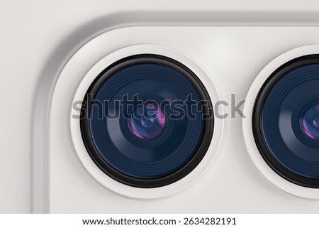 The main camera module of modern smartphone with optical lens. 3d render