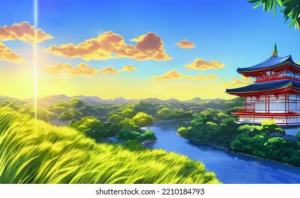 Mainland China [Anime Style Backgrounds Web Graphics