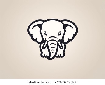 Majestic Strength: Elephant Logo Design with Vector Outlines, clipart.  - Powered by Shutterstock