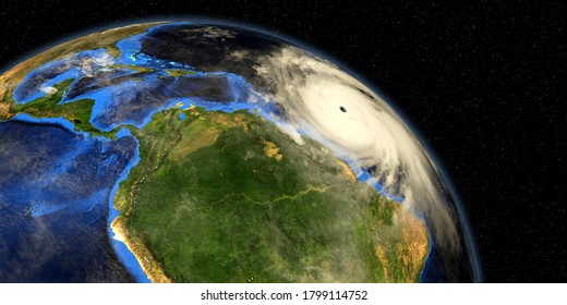 Major Hurricane Earth Space 3d Image Stock Illustration 1799114752 ...